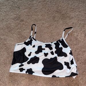 cow print crop top